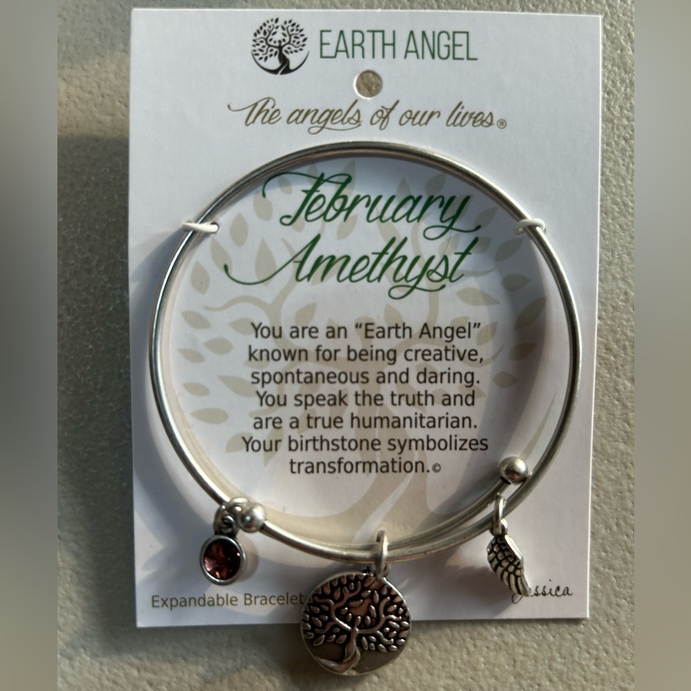 Birthstone Bangle Expandable Bracelet
